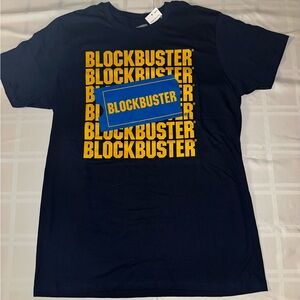 NWT Navy Blockbuster T-shirt Unisex Large.